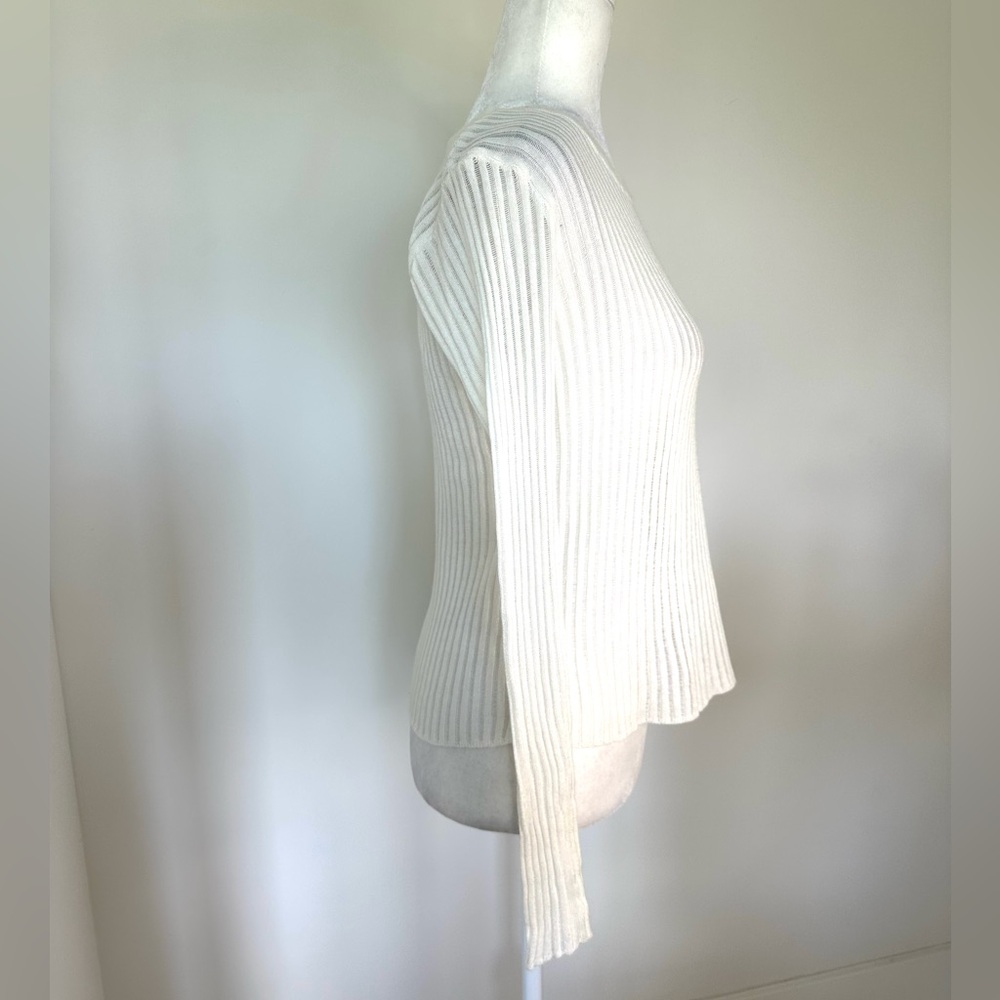 NWT Commense See Through Ribbed Knit Mesh Top - Picture 7 of 16